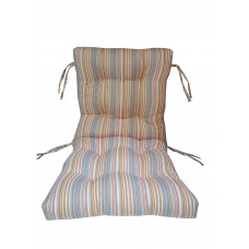TURUNCU ÇİZGİLİ ARKALIKLI  45X90 CM SANDALYE MİNDERİ-FİTSDEKOR